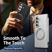 baratos Capa Samsung-telefone Capinha Para Samsung Galaxy Dobra Z 7 Dobra Z 6 Z Fold 5 Z Fold 4 Z Fold 3 Capa articulada Com Suporte e protetor de tela Proteção de corpo inteiro Retro PC Metal