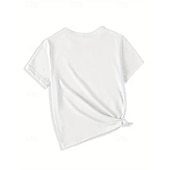 זול הומור שובב תלת-ממדי של נערה-חולצת טריקו לבנות למסיבת ראש השנה 2026 עם גרפיקה תלת מימדית, אותיות, שרוולים קצרים, הדפס תלת מימד, קיץ, אביב, ספורט, אופנתי, אופנת רחוב, ילדים 4-12 שנים, צווארון עגול, חוץ, קז'ואל, יומי, גזרה רגילה