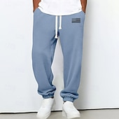 economico pantaloni da jogging-Per uomo Pantaloni da tuta Joggers Pantaloni Pantaloni a Nido d'Ape Coulisse Tasca Elastico in vita Semplice Comodità Morbido All'aperto Casuale Quotidiano Moda Stile Classico Marrone Scuro Nero