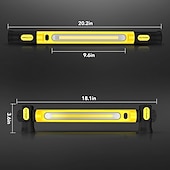 levne Domácí potřeby-Pracovní světlo pro mechaniky pod kapotu s háčky - 3200lm 6000mah dobíjecí přenosné magnetické LED pracovní světlo pro opravu auta, garáž, dílnu, kempování, žluté
