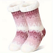 tanie ogrzewanie i chłodzenie-1 para damskich puszystych skarpet-kapci, pluszowych, wyściełanych skarpet podłogowych na jesień &amp;zimowe, antypoślizgowe, grube, ciepłe, pluszowe skarpetki, 6 kolorów dostępnych, prezent na Święto