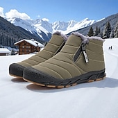 cheap Winter &amp; Snow Boots-Men's Waterproof Insulated Snow Boots - Non-Slip, Warm Winter Footwear for Outdoor Adventures and Cold Weather
