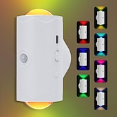 voordelige Decoratieve lichten-Draadloze LED-wandlamp met 7 kleuren, bewegingssensor voor binnen, wandlampen met oplaadbare batterij van 1500 mAh voor slaapkamer, nachtkastje, gang, binnenplaats, deuropening