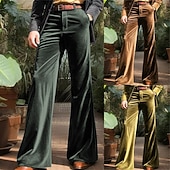 Недорогие Низ-Ретро В стиле 1970-х Штаны Расклешенные брюки Хиппи Диско Маскарадный костюм Муж. Хэллоуин Карнавал Выступление Для вечеринок На каждый день Взрослые Брюки