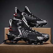 Χαμηλού Κόστους Ανδρικά Παπούτσια Τρεξίματος-Ανδρικά λευκά και γκρι αθλητικά αθλητικά παπούτσια - παπούτσια υψηλών επιδόσεων με αναπνεύσιμο σχεδιασμό για τρέξιμο, υπαίθριες δραστηριότητες και καθημερινή χρήση