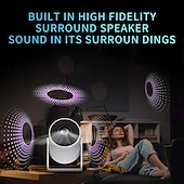 رخيصةأون بروجيكتورات-بروجكتور HY300 Pro S2 4K سينما منزلية بروجكتور خارجي هدية عيد الحب