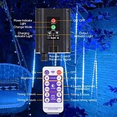 voordelige Zonne-lichtslingers-2 In 1 Buiten Zonne- Meteor Shower Licht String 16Tubes 384 LED Parels Binnen en Buiten Binnenplaats Dakrand Balkon Portiek Bruiloft Festival Sfeer Decoratieve Lichten Afstandsbediening