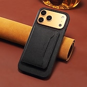 billige iPhone-etuier-telefon Etui Til iPhone 17 Pro Max 17 Air 17 16 15 14 Pro Max Plus 13 Pro Max Bakdeksel med stativ Støtsikker Kontor / Bedrift PU lær