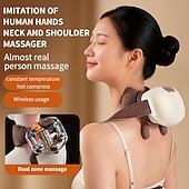 cheap Body Massager-New Oblique Square Massager Shoulder and Neck Massager Cervical Hot Compress Home Cervical Massager Perfect Birthday Valentine's Day Gift for Boys and Girls for and Thanksgiving