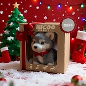 abordables Animales de peluche-Regalos de Navidad ideales para nietos niños y niñas perro robot mi cachorro robot realista juguete interactivo que camina ladra y mueve la cola juguete de perro robótico realista que actúa como un