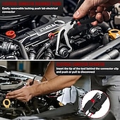 お買い得  車両サービス-3個のプロフェッショナル自動車用電気コネクタセパレーター &amp;60度角度付き切断プライヤーセット &amp;ストレートジョー設計、ワイヤー除去ツール、車のセンサー、コネクタ用の高耐久性の精密