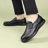 halpa Miesten loaferit ja nauhattomat kengät-Miesten ruskeat keinonahkaiset talvikengät, lämpimät ja mukavat, fleecevuori lisälämpöä varten, täydelliset talvipäiviin ja rentoon ulkoiluun