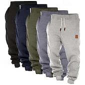 economico pantaloni da jogging-Per uomo Pantaloni da tuta Joggers Pantaloni in Pile Pantaloni Coulisse Elastico in vita Confezione multipla Semplice Comodità Lunghezza intera All'aperto Quotidiano Uscire Stile Classico Essenziale