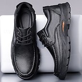 voordelige Casual Veterschoenen-Herenschoenen van bruin imitatieleer, comfortabel vetermodel, stijlvolle dagelijkse schoenen voor werk, reizen en casual uitjes