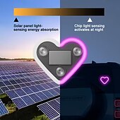 billiga Invändiga bilaccessoarer-Solcellsdrivna bilinteriör miljöljus hjärtformade neon LED-fönsterljus inredningsbelysning idealisk för fordonstillverkning LED miljöbelysning Alla hjärtans dag-present