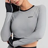 cheap One Pieces Rash Guards-Women's 2 Piece Rash Guard Tankini Swimsuits Surfing Shirt Solid Colored UPF50+ Breathable Long Sleeve Diving Suit Surfing Canoeing Snorkeling Spring
