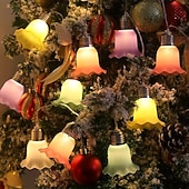 billige Feststrenglys-LED ballet skjørt eventyr lyslenker 2m 10 LED 3m 20 LEDs batteridrevet passende bryllup valentinsdag bursdagsfest hjem hage balkong feriedekorasjon