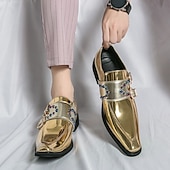 preiswerte Mönchsschuhe-Lila Herren-Loafer aus Lackleder mit doppeltem Monk-Riemen und Strassverzierungen – elegantes Schuhwerk für luxuriöse Anlässe und Abendgarderobe