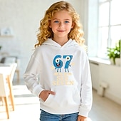  Unisex Girls' 3D Graphic Funny Slang 67 Hoodie Pullover Long Sleeve 3D Print Spring Fall Sports Fashion Streetwear Kids 4-12 Years Hooded Outdoor Casual Daily Regular Fit