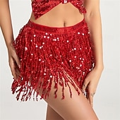 levne Oblečení na břišní tance-Samba Dancewear břišní taneční sukně s třásněmi rave sukně sukně s flitry hip šátek na festivaly kostým pro představení