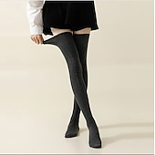 Недорогие Домашние тапочки-Женские высокие носки выше колена, теплые, мягкие, трикотажные, эластичные, уютные, сексуальные, милые, модные, зимние, осенние, высокие носки выше колена, повседневные, для школьниц, в японском