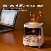 cheap Humidifiers &amp; Dehumidifiers-Air Spray Humidifier with Essential Oil Fragrance Expansion Function Adjustable Seven Color Light Suitable for Home Bedroom and Holiday Gifts Bedroom Rain Humidifier Desktop Humidifier Living Roo