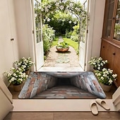 cheap Doormats-3D Optical Illusion Doormat Visual Trap Floor Mat Non Slip for Doorway Entryway Bathroom Kitchen Indoor Outdoor Diatomaceous Earth Quick Dry Absorbent 20 x 31 inch