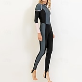 preiswerte One Pieces Rash Guards-Damen Ganzkörper-Rashguard Tauchanzug Badeanzug Bademode Farbblockierung mit integriertem BH UV Schutz Langarm Tauchanzüge Surfen Kanufahren Schnorcheln Winter