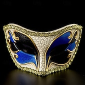 voordelige Masker-arlecchina venetiaans masker columbina carnavalsmasker half gezicht volwassenen vrouwen halloween carnaval mardi gras feest maskerade carnaval van venetië makkelijke halloween kostuums aankleden