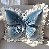 cheap Textured Throw Pillows-Princess Butterfly Throw Pillow Decorative Cushion for Office Living Room Bedroom Car Sofa Home Accent Pillow Cute Bow Design Soft Cozy Room Decor