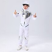 cheap Profession &amp; Uniform Costumes-Fancy Costume Jumpsuit Uniform Astronaut Cosplay Costume Kid's Boys' Halloween Carnival Party Performance Dress Up