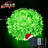 halpa Aurinkoenergiakäyttöinen-Ulkona aurinkosähkölaitteet IP44 vedenkestävä valostring sisä- ja ulkotiloissa piha terassi häät lomajuhla puu ilmapiirikoristelu valo USB-lataus kaukosäätimellä 10/20/30/50/100M
