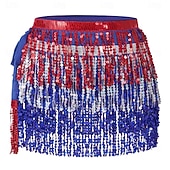 cheap Skirts-Carnival 2026 Rio Carnival Samba Dancewear Belly Dance Skirt Hip Scarf Dance Hip Belt Latin Dance Hula Hip Scarf Brazil Festival Performance Costume
