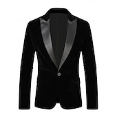 preiswerte Herren Kostüme der 1920er Jahre-Retro Vintage Goldene Zwanziger 1920er Smoking Anzüge &amp; Blazer langarm Der große Gatsby Gentleman Einfarbig Kostüm Herren Karnevalskostüm Karneval Neujahr Cocktailparty Themenparty