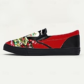 Недорогие Мужские рождественские туфли-Мужские кроссовки с изображением елки, напечатанные на 3D-принтере — праздничные и веселые, идеально подходят для праздничных встреч, семейных торжеств и рождественских вечеринок.