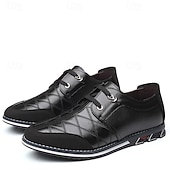 economico Scarpe casual degli uomini-scarpe slip-on trapuntate rosse e nere da uomo con lacci elastici - calzature casual alla moda per le uscite del fine settimana