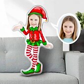 cheap Personalized Textiles-Personalized Customized Christmas Photo Face Pillow Creative DIY Humanoid Cushion Funny Birthday Gift For Friends Unique Picture Pillow Custom Photo Gifts Xmas