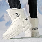 preiswerte Winter- und Schneestiefel-Schwarze, wasserdichte Herren-Winterstiefel mit Fellfutter und griffiger Sohle – strapazierfähiges und isoliertes Schuhwerk für Schnee, Wanderungen und Winterabenteuer