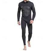abordables Trajes de neopreno y trajes de buceo-Hombre 3 mm Traje de neopreno para buceo Camiseta de protección solar de cuerpo completo Traje de surf de una pieza Color sólido Protección UV Control de barriga Manga Larga Trajes de buceo Surf