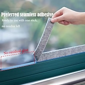 tanie Artykuły domowe-samoprzylepna naklejka na parapet zimowy z filcu antykondensacyjnego, 1,57" × 118,11", łatwa w montażu i czyszczeniu, do drzwi i okien