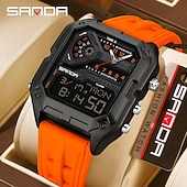 cheap Digital Watches-SANDA 6278 Brand Fashion Men's Electronic Watch Multifunction Alarm Clock Luminous Calendar Sports Digital Watches