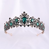 halpa Tiaroita ja kruunuja-Crown Tiaras Pään koriste Metalliseos Häät Syntymäpäivä Tyylikäs Vintage Kanssa Tekojalokivi Päähine Päähineet