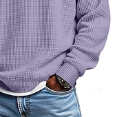 Χαμηλού Κόστους Κλασικό Πόλο Ανδρών-Ανδρικά Βάφλα Πόλο Μπλουζάκια Μπλουζάκια πόλο Επίσημο Επιχείρηση Ριμπ γιακά πόλο Μακρυμάνικο Μοντέρνα Συμπαγές Χρώμα Κουμπιά Σκέτο Φθινόπωρο Άνοιξη &amp; Χειμώνας Χαλαρή Εφαρμογή