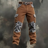 economico Pantaloni cargo-Per uomo Pantaloni Cargo Pantaloni Pantaloni in velluto a coste Pantaloni casual Tasca Elastico in vita Multi-tasche Semplice Comodità Morbido Lunghezza intera All'aperto Quotidiano Uscire Vacanza