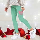  Ragazze 3D Grafico 67 Pantaloni Leggings Primavera Autunno Carino Streetwear Essenziale Bambini 4-12 Anni All'aperto Vacanza Casuale Taglia piccola