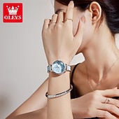 Χαμηλού Κόστους Ρολόγια Quartz-OLEVS Μόδας Δώρο για τη Γιορτή της Μητέρας για Ρολόγια Γυναικών Πολυτελής Μάρκα Πρωτότυπο Ρολόι Quartz για Γυναίκες Αδιάβροχα Ατσαλένια Λαμπερά Ρολόγια 5656
