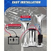 levne Nářadí a vybavení-Píšťalka pro modely vlaků, super hlasitá dvoutrubková klaksonová sada, klakson s kompresorem, vhodná pro jakékoli 12V vozidlo, super hlasitá klaksonová sada pro auto. Vhodná pro obytná vozidla, SUV,