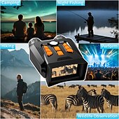 Недорогие Приборы измерения уровня-Бинокль 1080p, инфракрасный прибор ночного видения, 5-кратный зум, работающий днем и ночью, может снимать фото и видео с цифровым зумом, подходит для путешествий на открытом воздухе и ночного видения