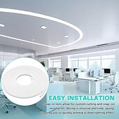 Недорогие LED аксессуары-Система силиконовых светодиодных каналов 16,4 фута/5 м 32,8 фута/10 м белая 14 мм 16 мм водонепроницаемая гибкая неоновая лента для светодиодных лент 10 мм 12 мм (светодиодные ленты не входят в