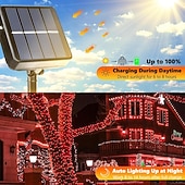 levne Solární řetězec světla-Solární Světelný Řetěz Vnitřní Vnější Super Jasná LED Světelný Řetěz Voděodolné Třpytivé Světla pro Dekoraci Stromů